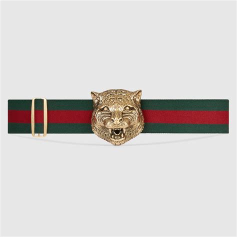 gucci elastic feline belt|Gucci elastic belts women's.